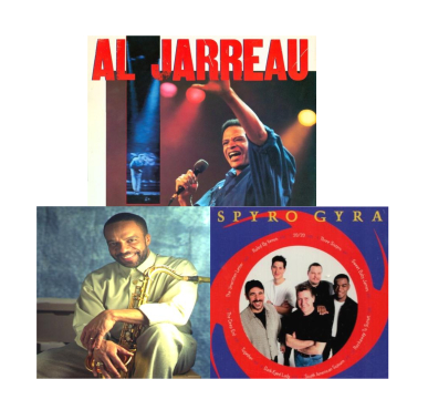 GROVER WASHINGTON Jr - AL JARREAU - SPYRO GYRA Celebration Concert! Featuring GREG DIAZ on Saxophone and Vocals Performing the Hit Songs by these three 1970's & 80's Commercial Jazz Artists.  Enjoy a Wonderful Evening of Uplifting Live Music!