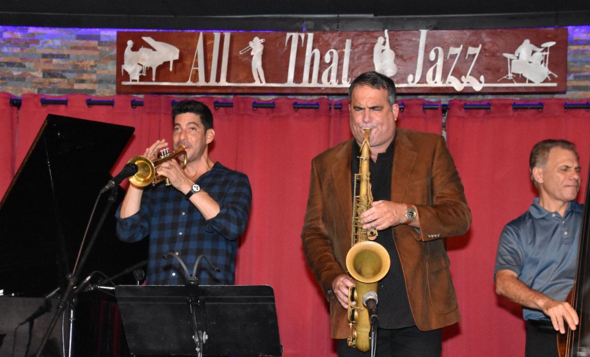 "THE FRANCISCO & FELIPE JAZZ QUINTET" in CONCERT. A Special Evening Featuring 2 World-Class Jazz Musicians Performing Together. FRANCISCO DIMAS on Trumpet & FELIPE LOMAGLIA on Saxophone.