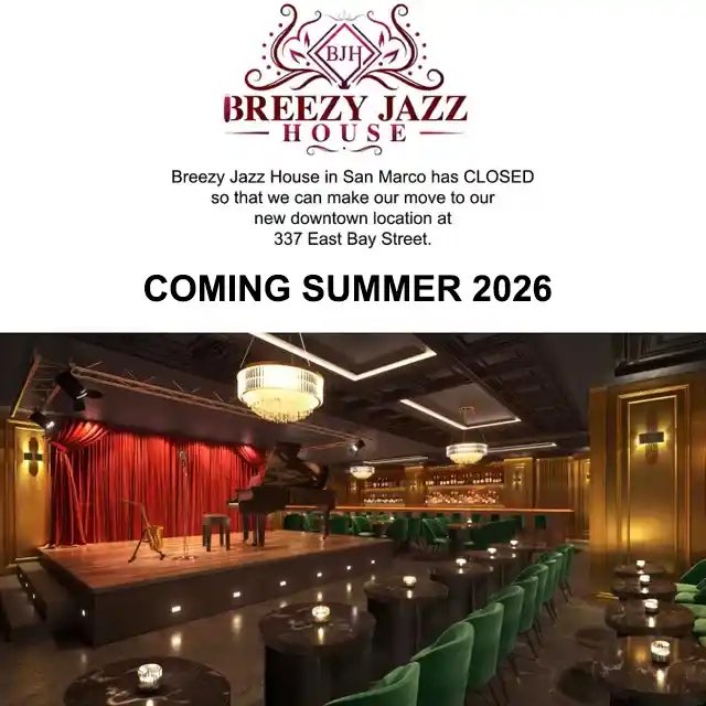 NEW BREEZY JAZZ HOUSE—COMING TO 337 EAST BAY STREET