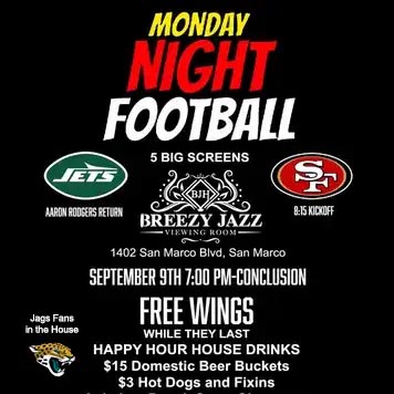 MONDAY NIGHT FOOTBALL: JETS vs SAN FRANCISCO