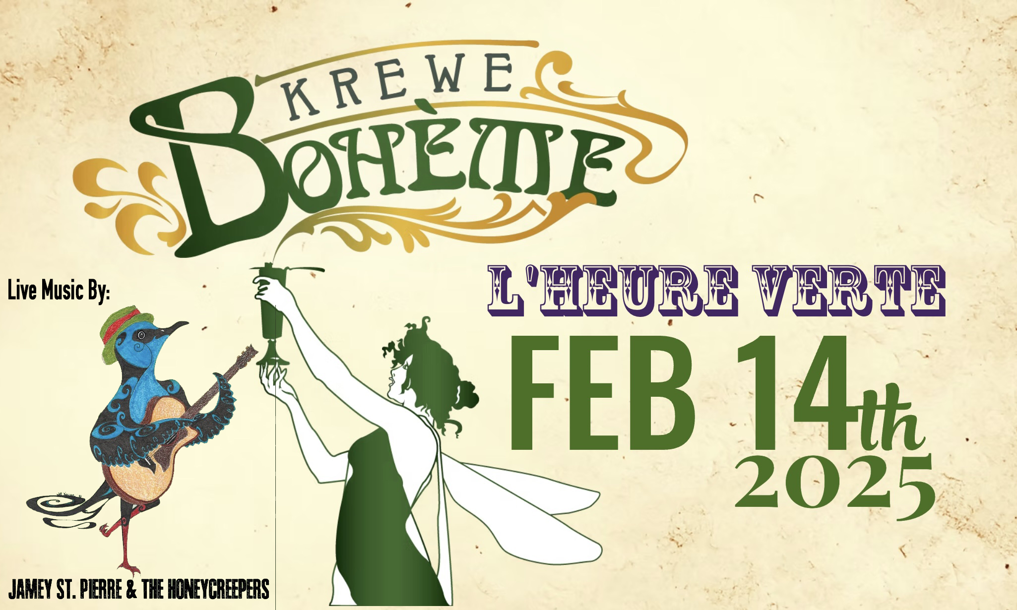 Krewe Boheme watch party w/ Jamey ST. Pierre and THC