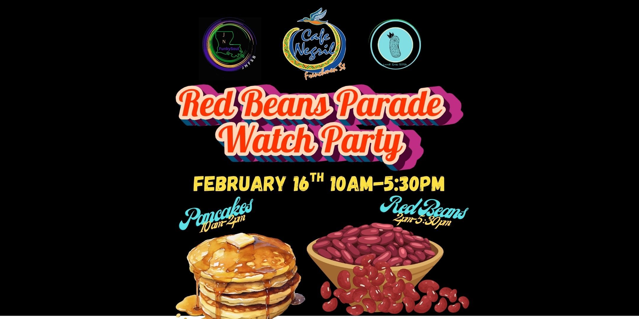 Red Beans Parade Watch Party with Live Music from Jason Neville Funky Soul Band