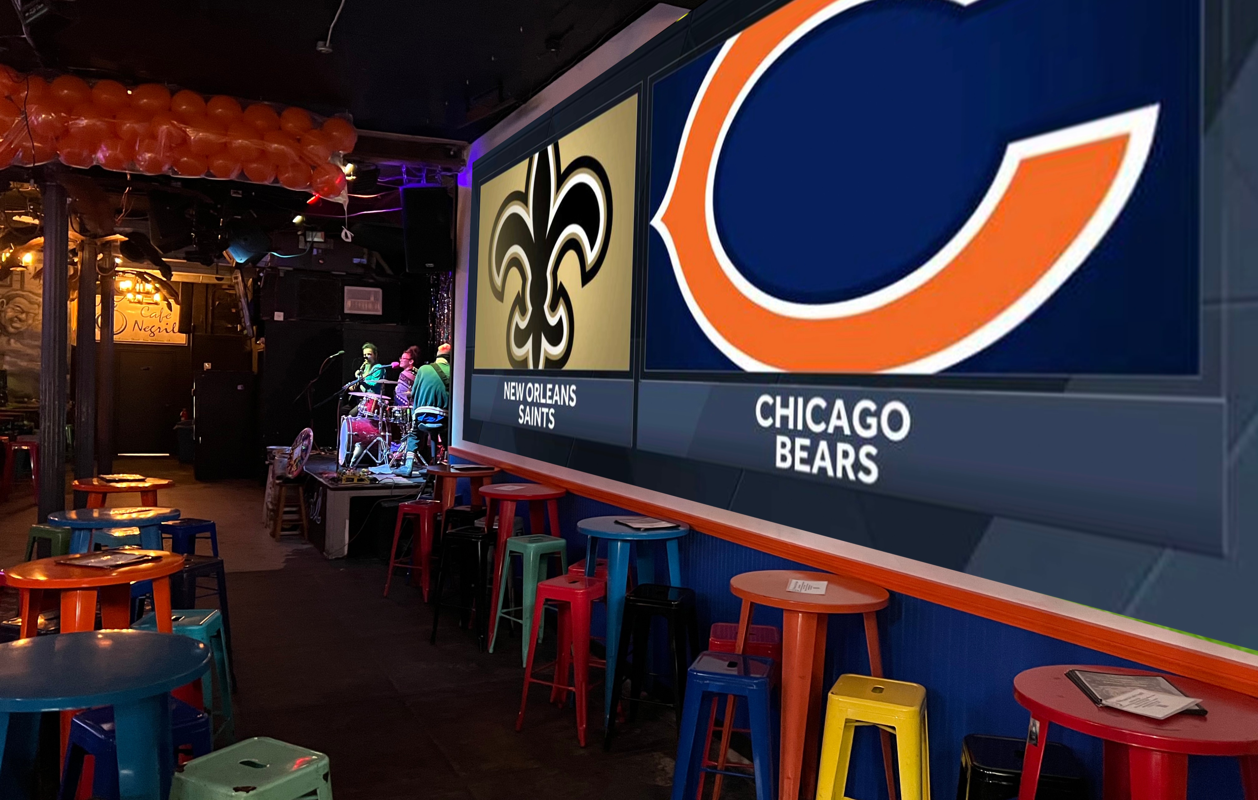 Chicago Bears vs Saints Football Watch Party with Live Music & Pop Up