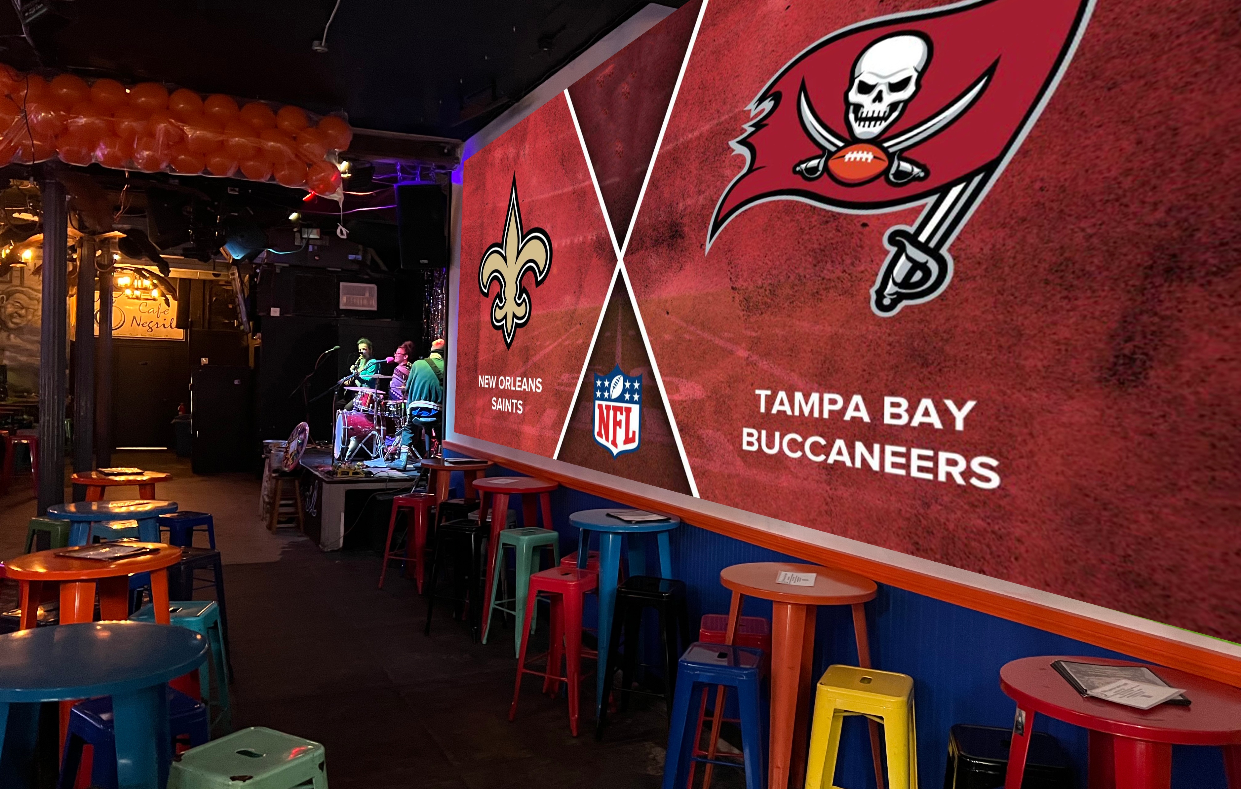Tampa Bay Buccaneers vs Saints Football Watch Party with Live Music Pop Up