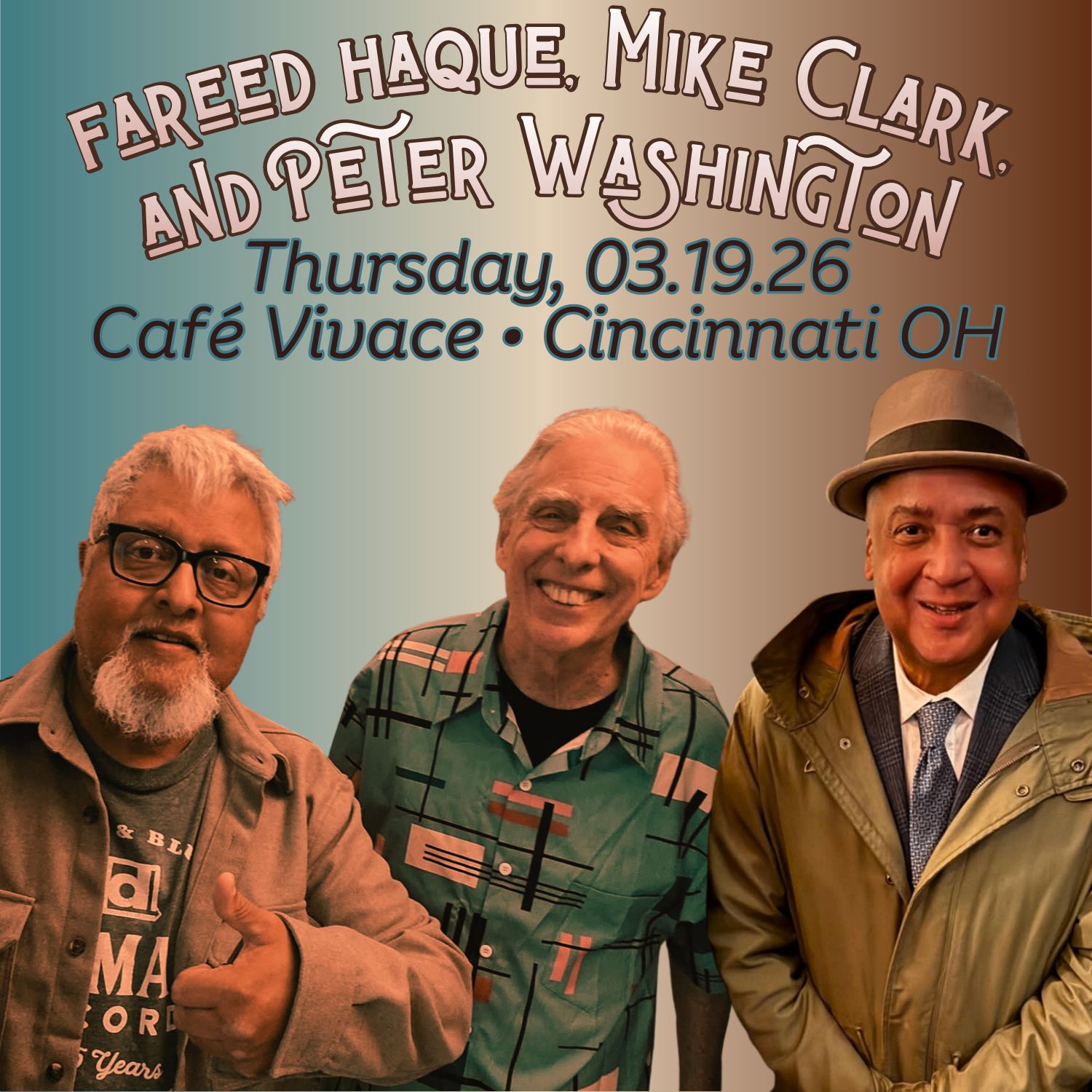 Fareed Haque All-Star Trio featuring Mike Clark & Peter Washington