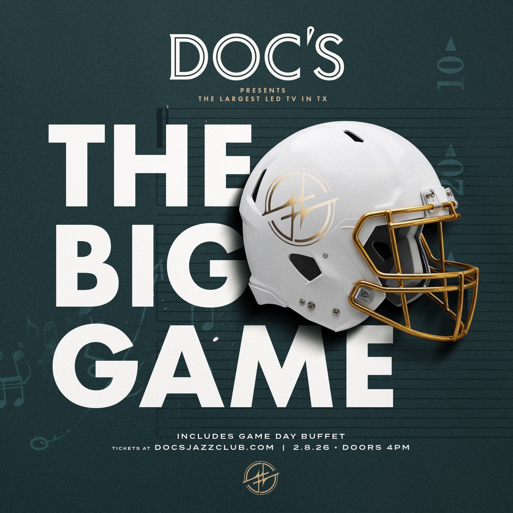 Doc's Presents: The Big Game with an All-You-Can-Eat Buffet!