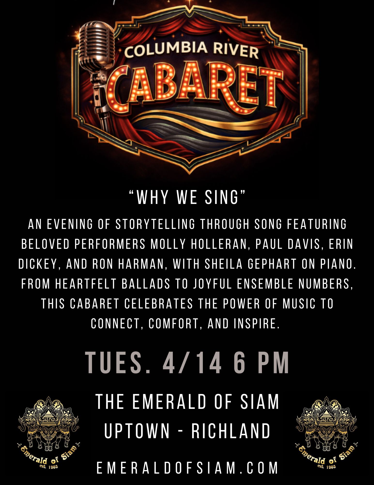 Columbia River Cabaret presents “Why We Sing!”