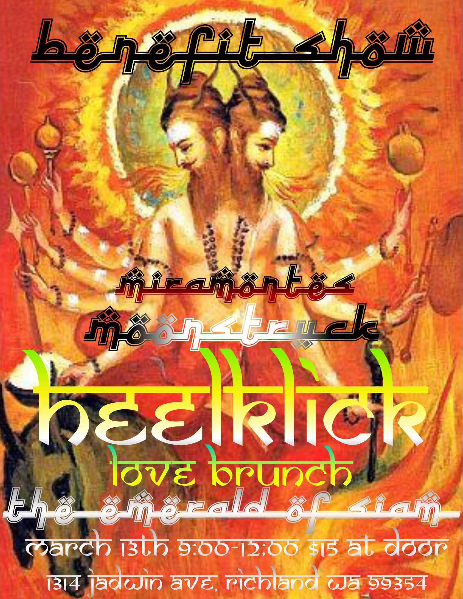 Benefit Show with Heel Klick, Love Brunch, Moonstruck and Miramontes