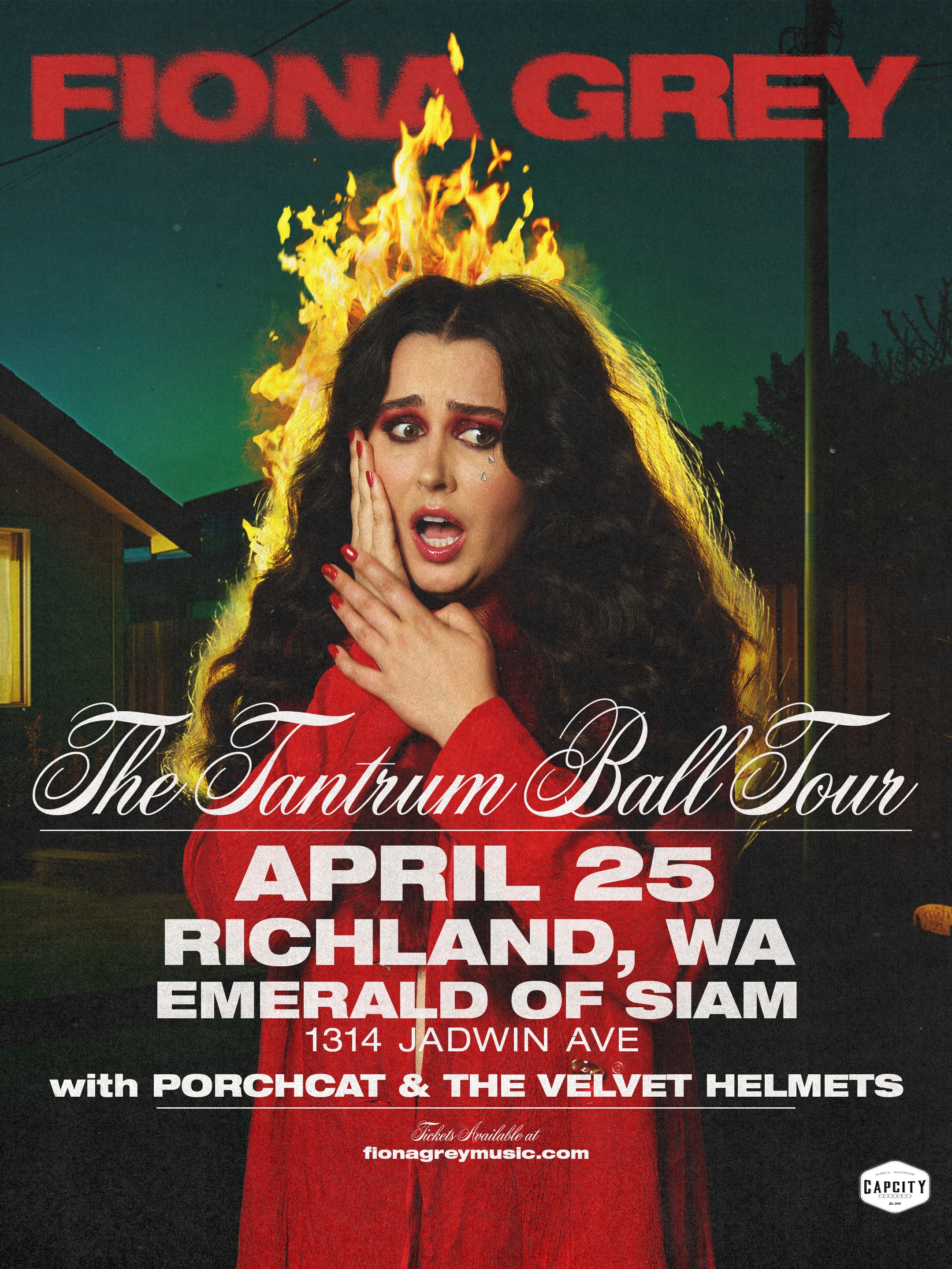 Fiona Grey with Porchcat and the Velvet Helmets