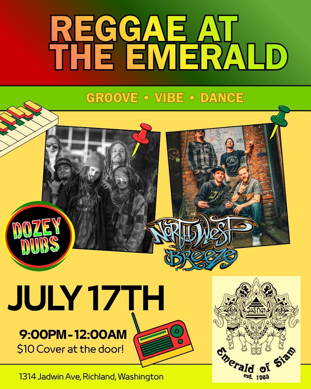 Live Reggae with Dozey Dubs and Northwest Breeze