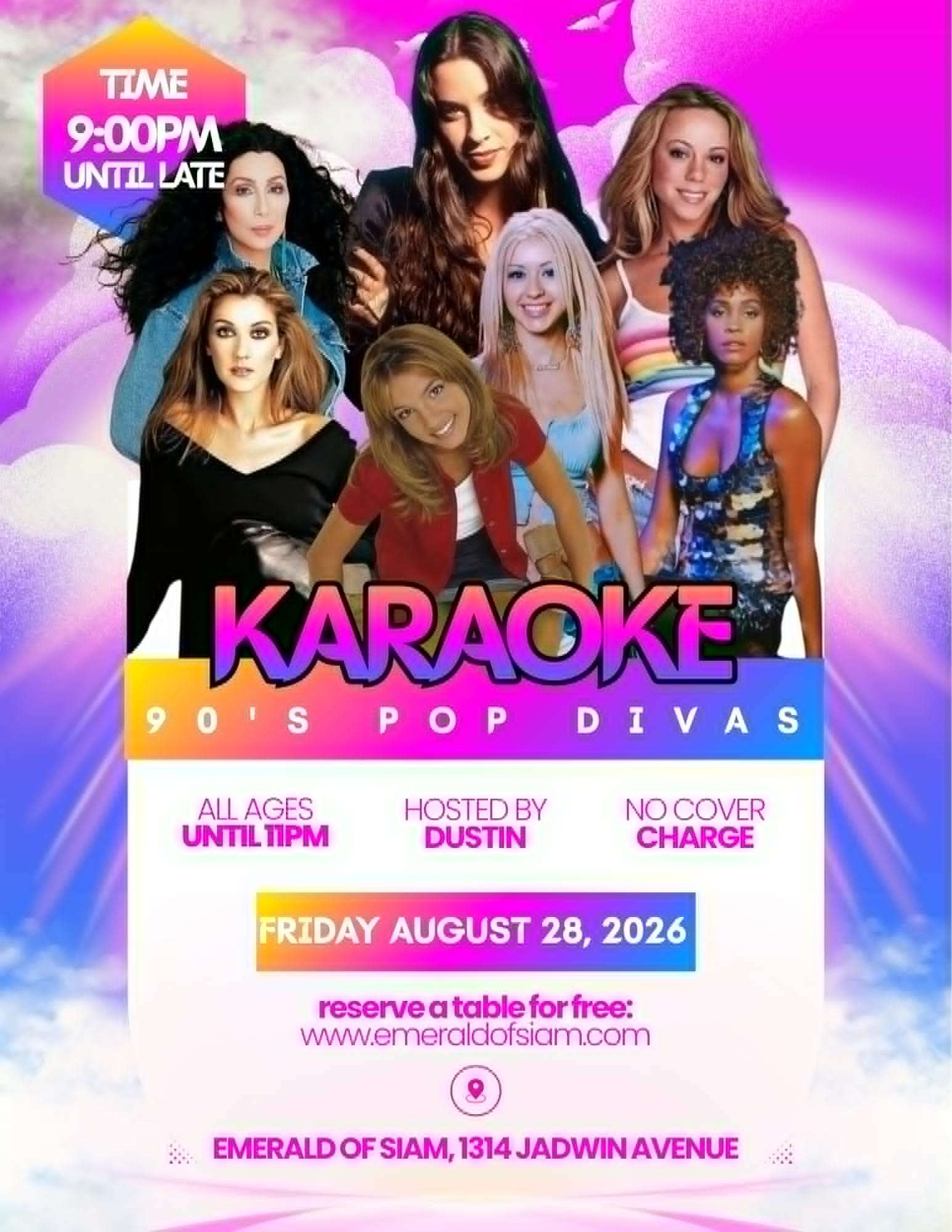 90's Pop Divas Karaoke Night