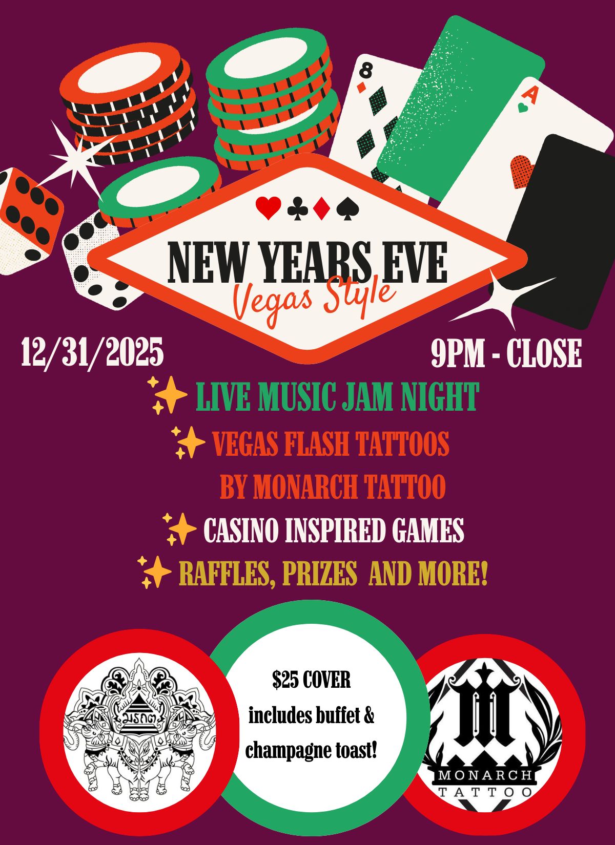 Emerald's New Years Eve: Vegas Style!