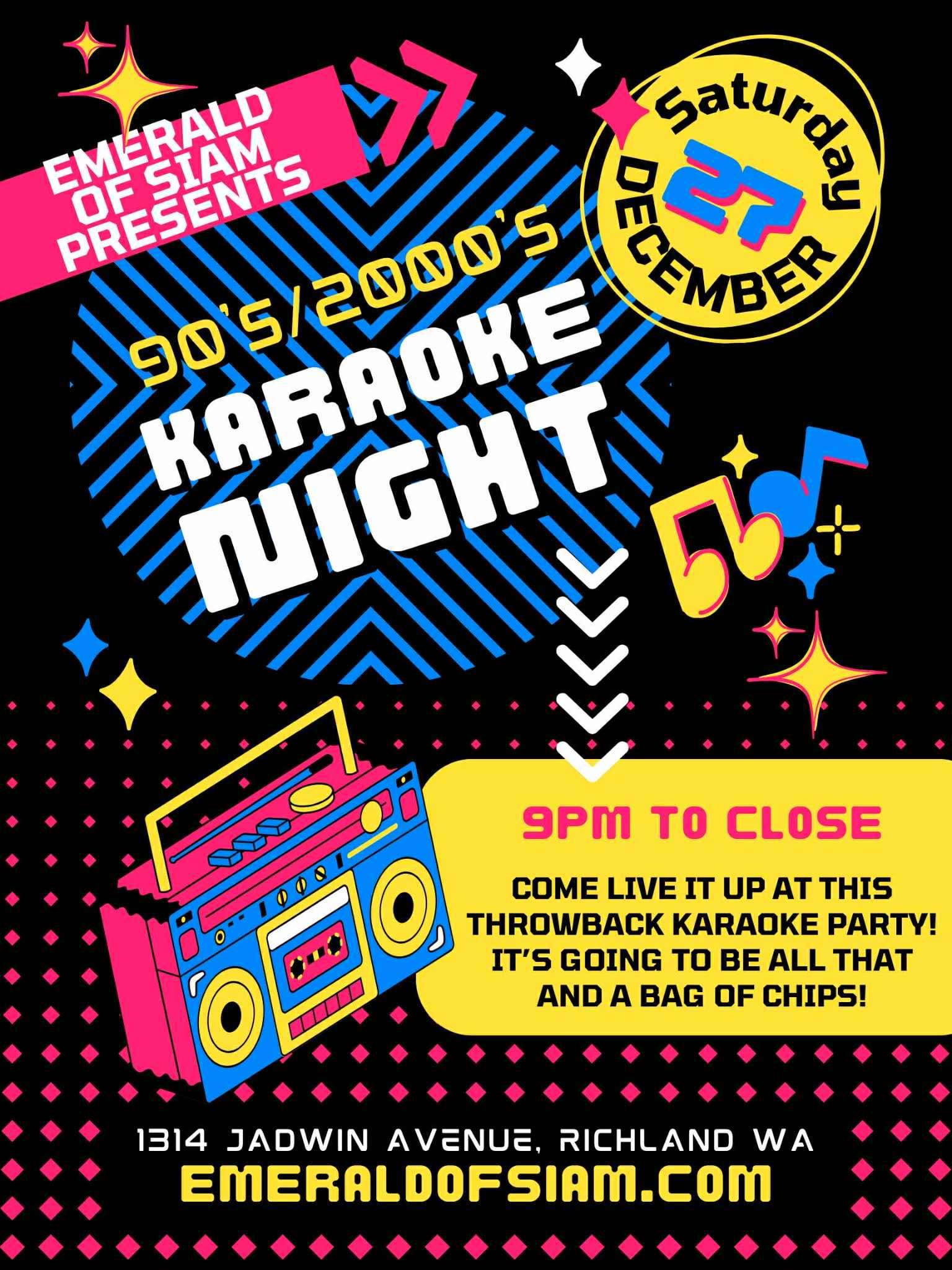 90's/2000's Karaoke Night