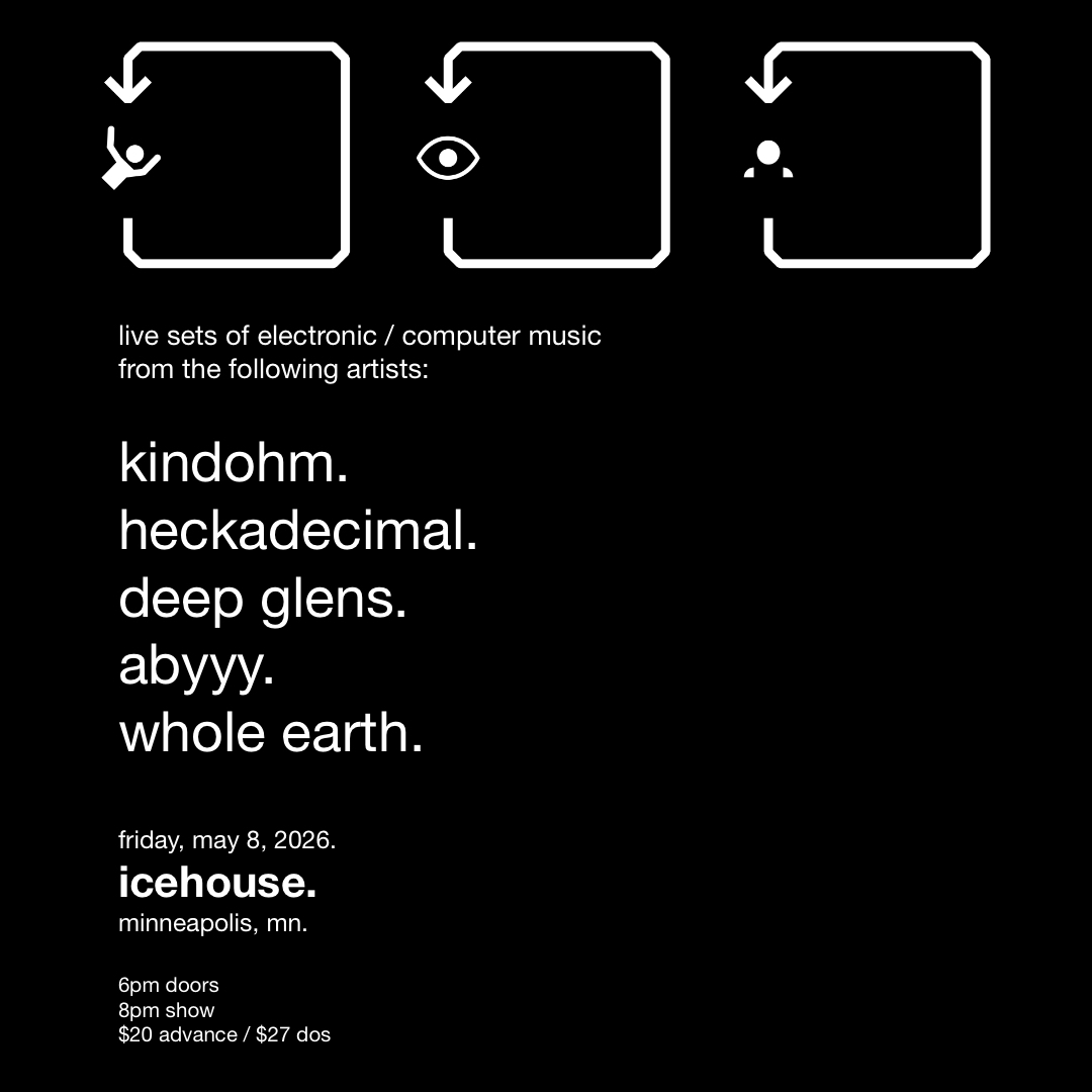 Kindohm, Heckadecimal, Deep Glens, Abyyy and Whole Earth