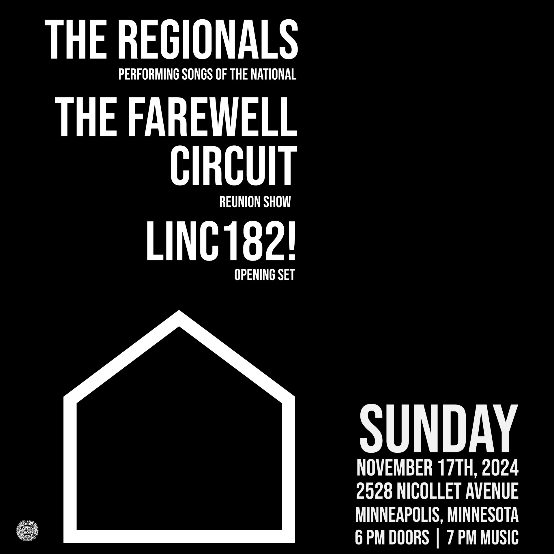 The Regionals + The Farewell Circuit + Linc182!