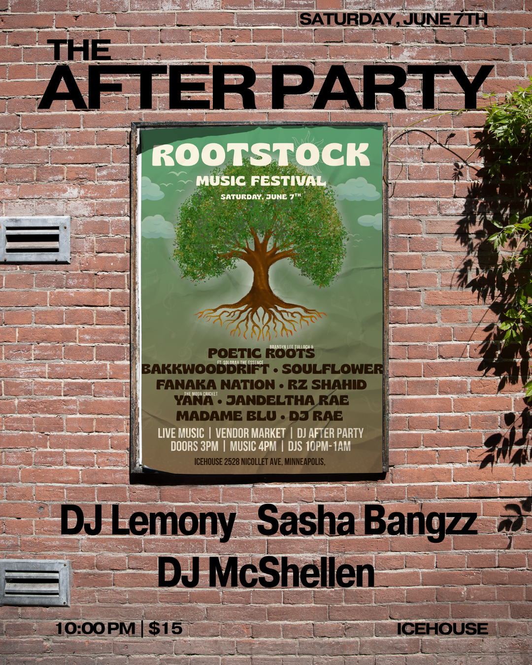 Rootstock AFTERPARTY feat: DJ Lemony, Sasha Bangzz, DJ McShellen