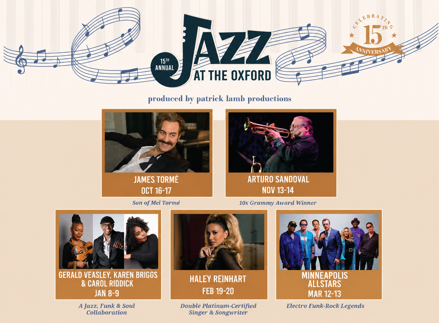 15th Jazz at the Oxford - Friday 6pm Shows