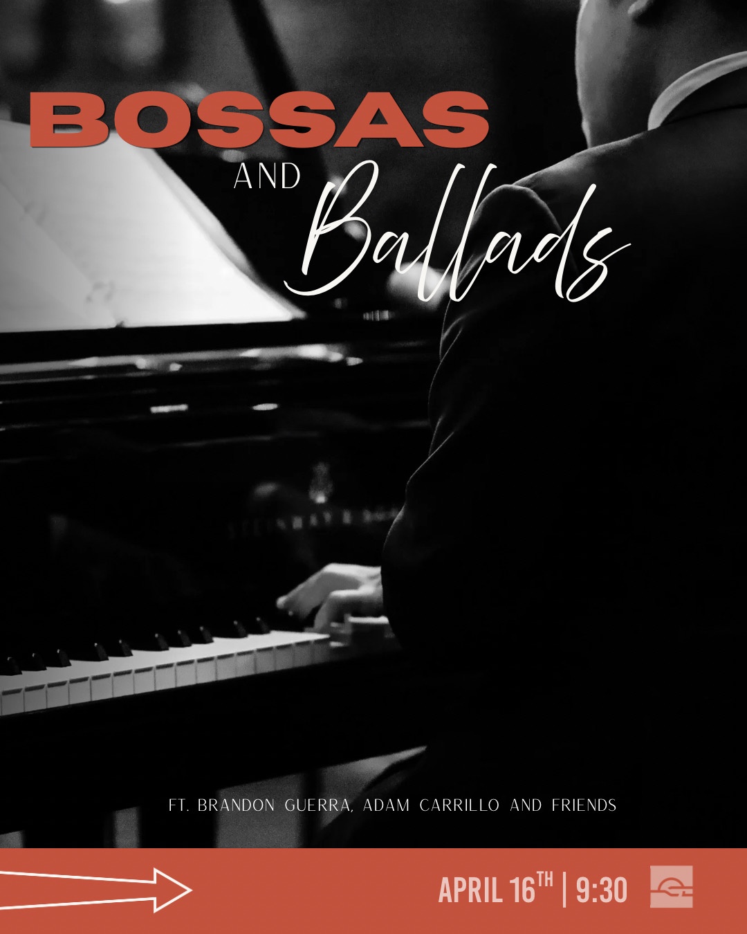 Bossas and Ballads with Brandon Guerra, Adam Carrillo and Friends