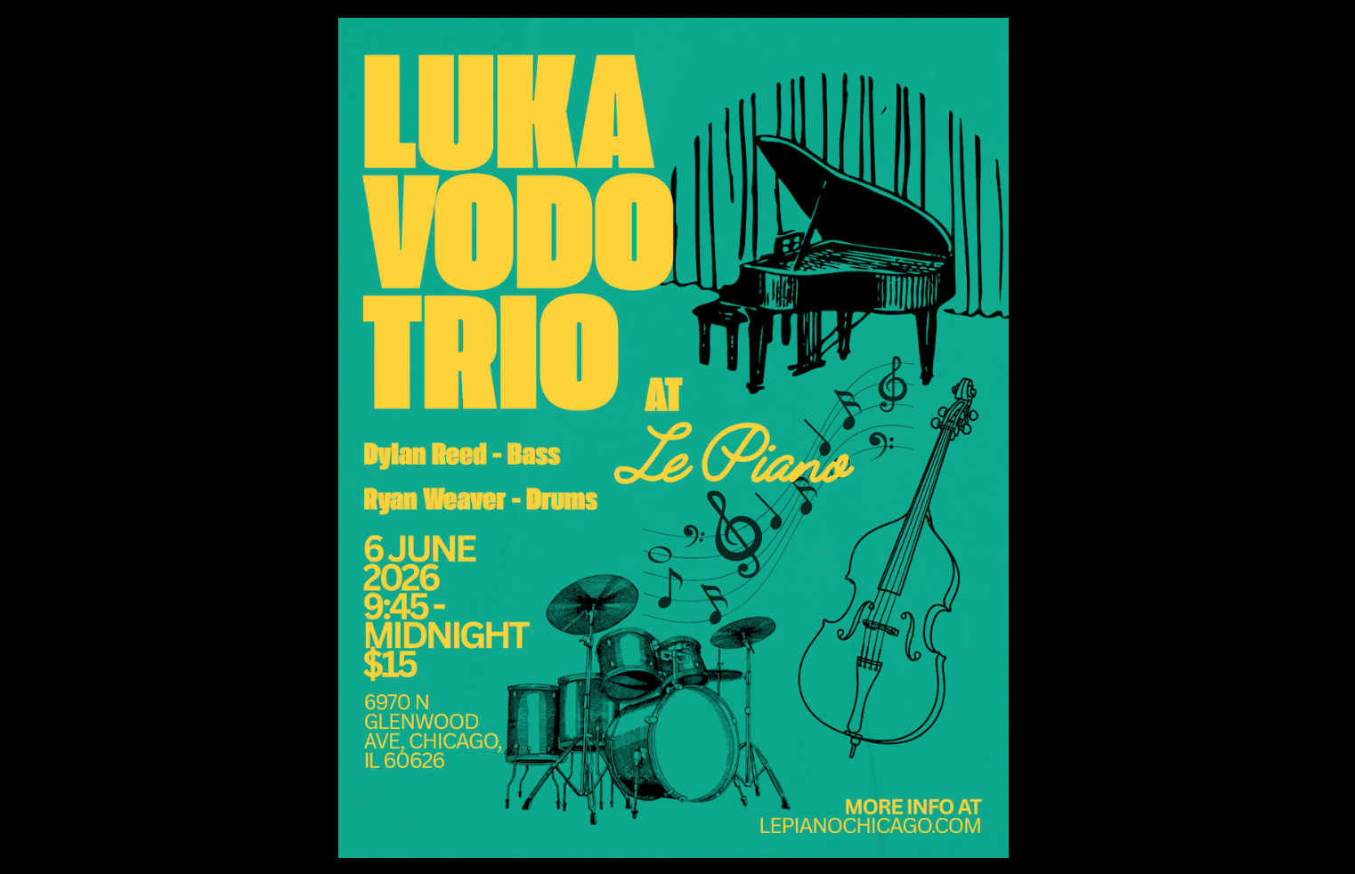 Luka Vodopic Trio with Dylan Reed & Ryan Weaver