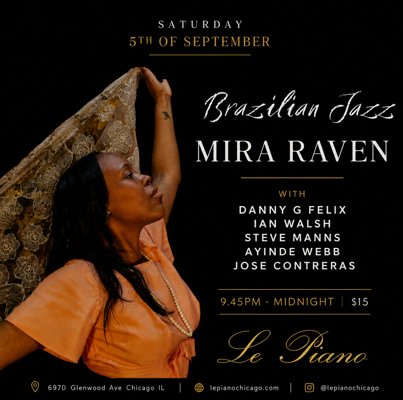 Brazilian Jazz with Mira Raven artwork from Le Piano