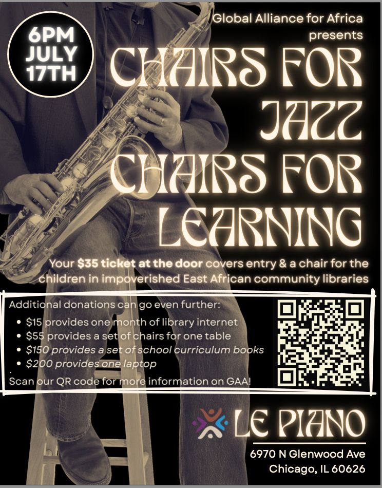 GLOBAL ALLIANCE FOR AFRICA  |  Special Event Fundraaising Initiative  | BEN PATERSON ORGAN TRIO: BOBBY BROOM ON GUITAR & GREG ARTRY, PERCUSSION, HONORING LAURENS HAMMOND'S B3 ORGAN