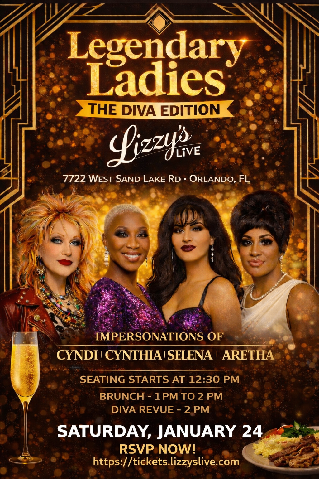 The Orlando Premier of Lizzy's Live Drag Brunch: Legendary Ladies The Diva Edition