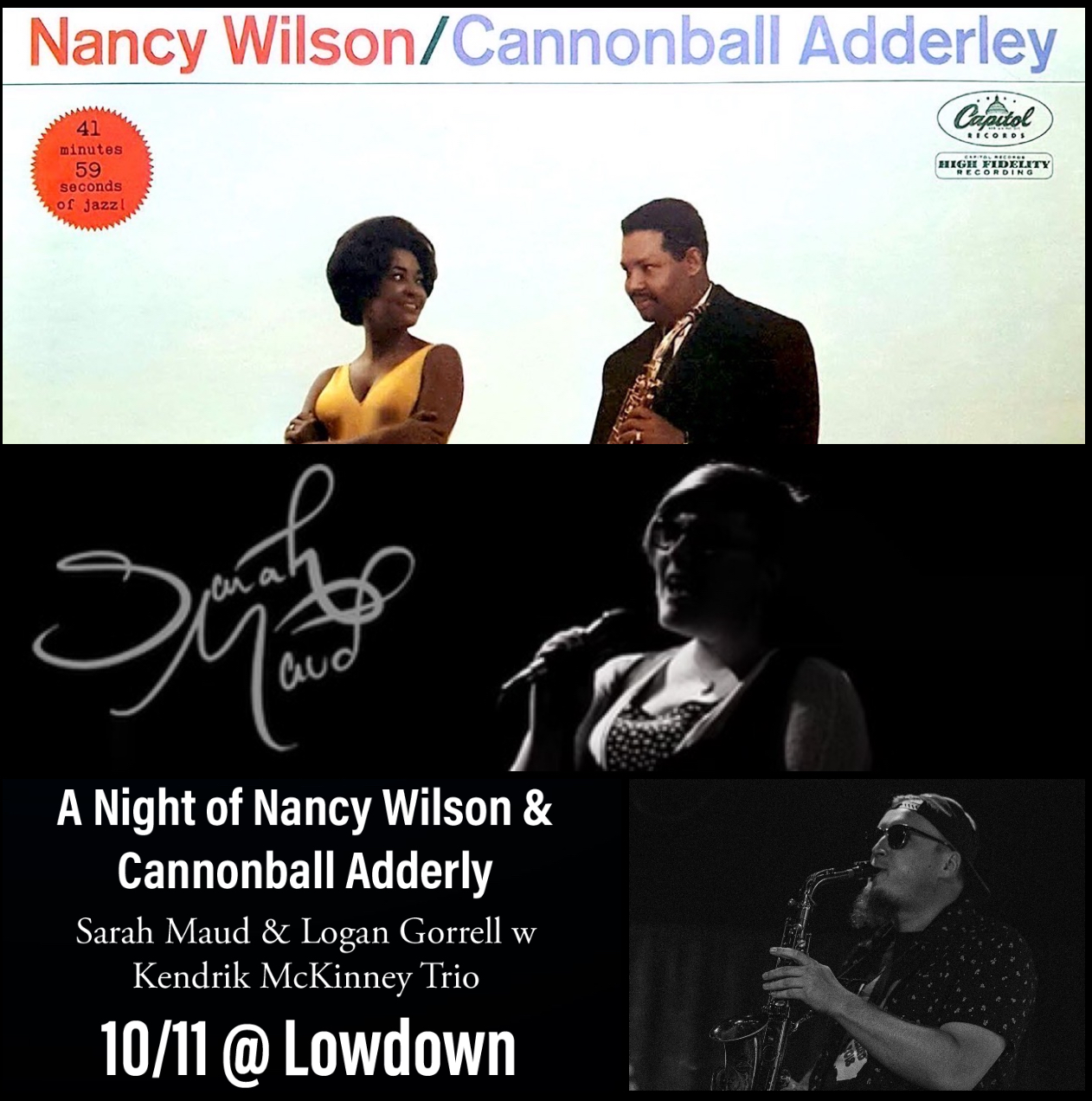 A Night of Nancy Wilson & Cannonball Adderley: Sarah Maud & Logan Gorrell with Kendrik McKinney Trio