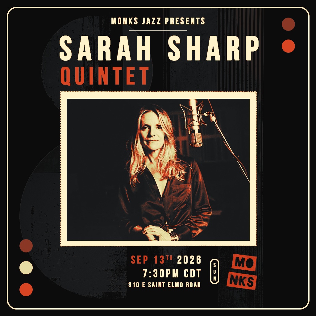 Sarah Sharp Quintet artwork from Monks Jazz Club
