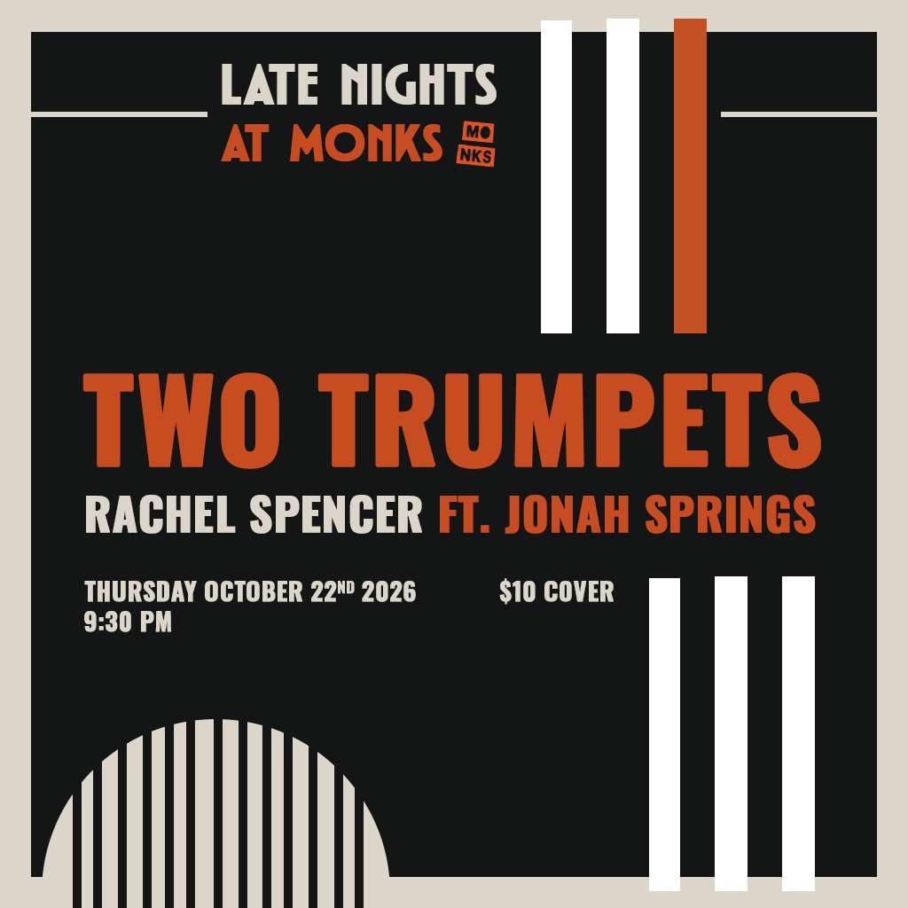 Late Nights at Monks | Two Trumpets | Rachel Spencer feat. Jonah Springs artwork from Monks Jazz Club