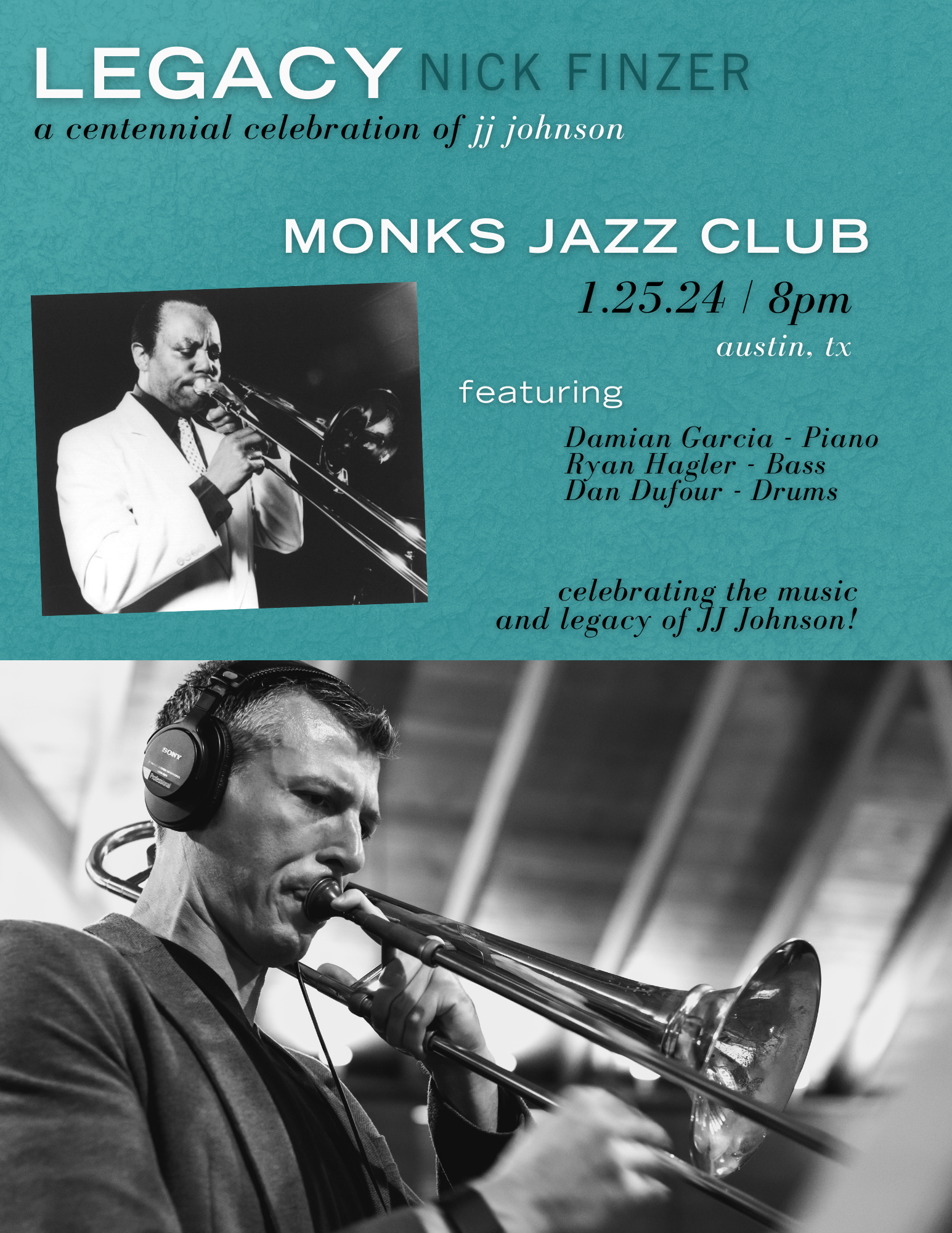 Nick Finzer: A Centennial Celebration of J.J. Johnson - Live at Monks