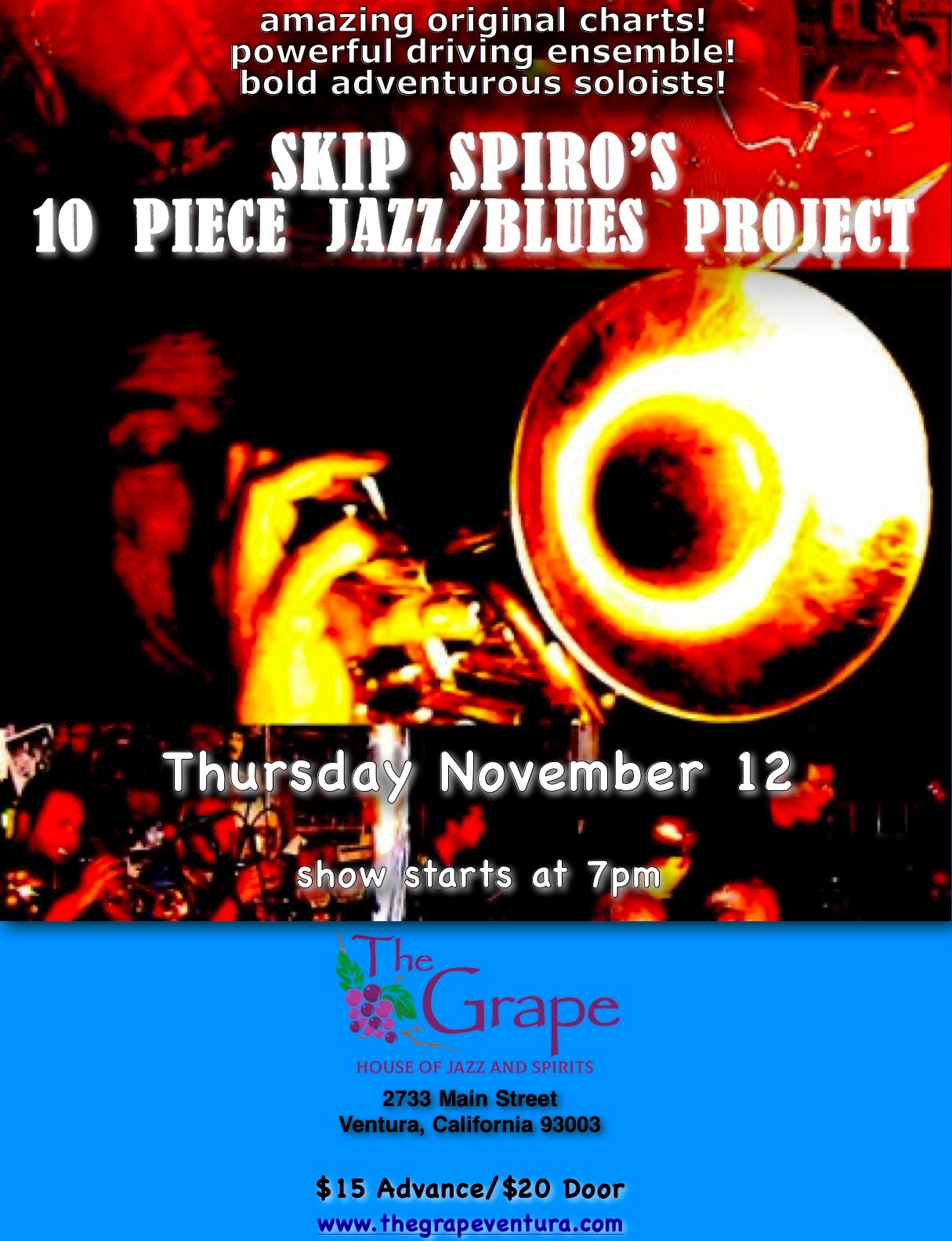 Skip Spiro's 10 Piece Blues / Jazz Project