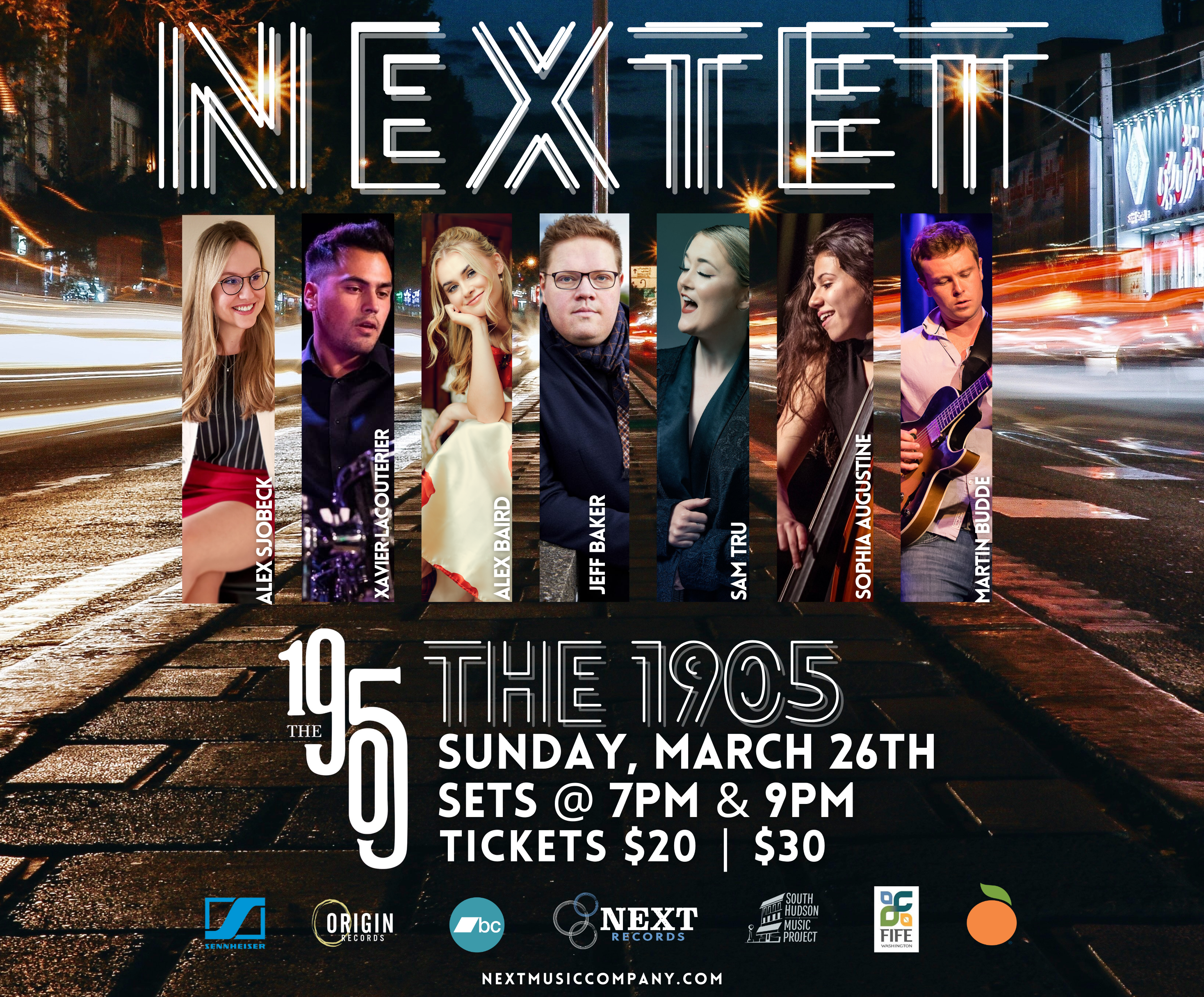 Jeff Baker's NEXTET featuring Sam Tru & Alex Baird