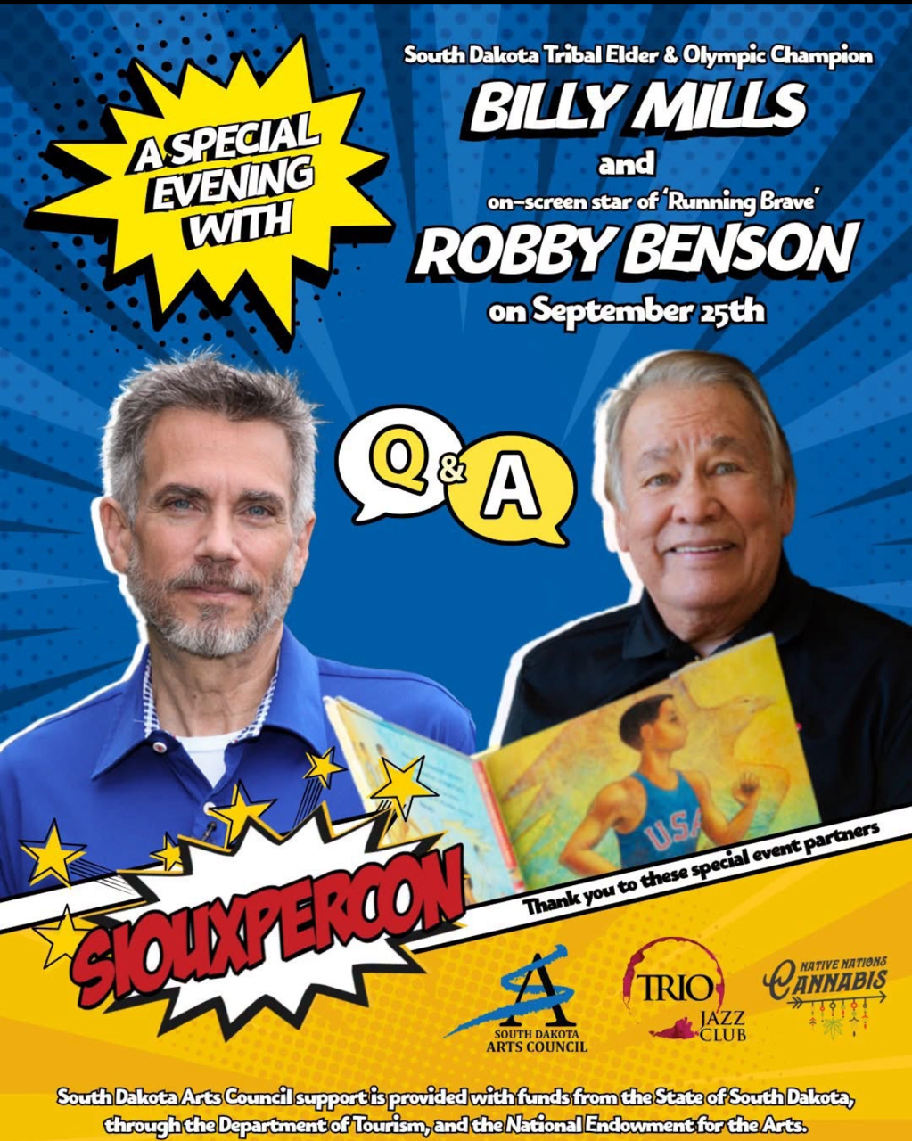 SiouxperCon Event - A Special Evening with Billy Mills and Robby Benson